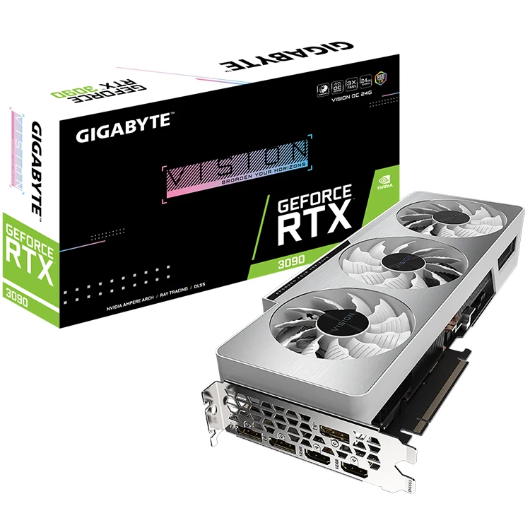 

GIGABYTE NVIDIA GeForce RTX 3090 VISION OC 24G Gaming Graphics Card with 24GB GDDR6X 384-bit Memory Interface Used to Designer