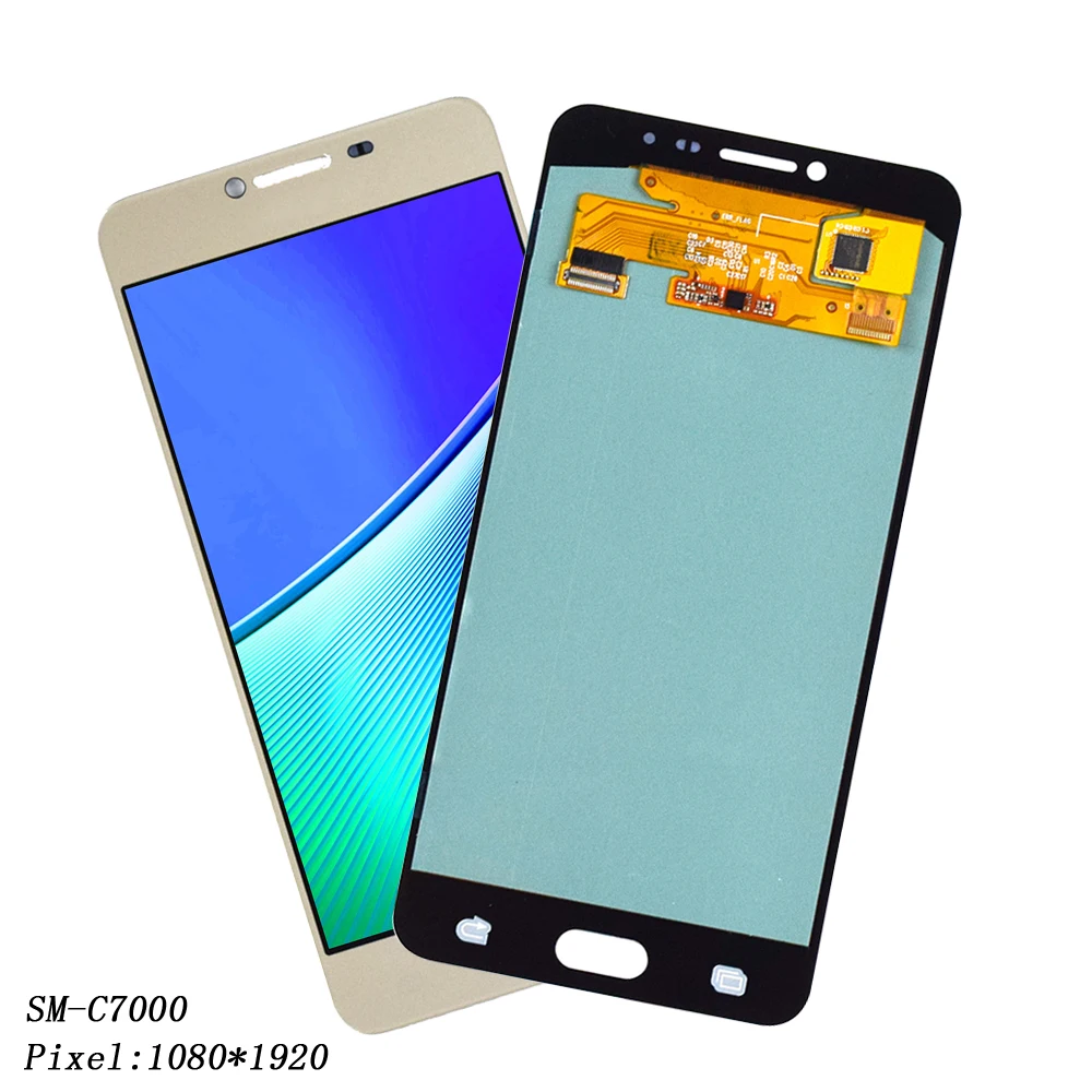 

Original C7 Lcd for samsung galaxy c7000 lcd touch screen for samsung galaxy c7 lcd replacement with digitizer, Gold/pink gold,lcd screen for samsung c7
