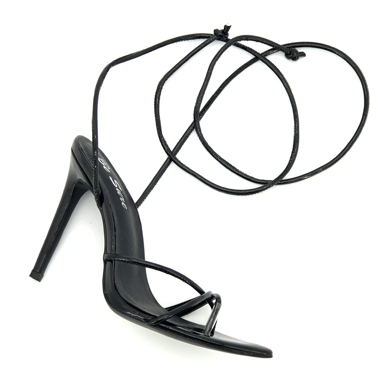 

Ladies Fashion Sandal Shoes Women Strap Black High Heel Sexy Summer Sandals, Black or customized
