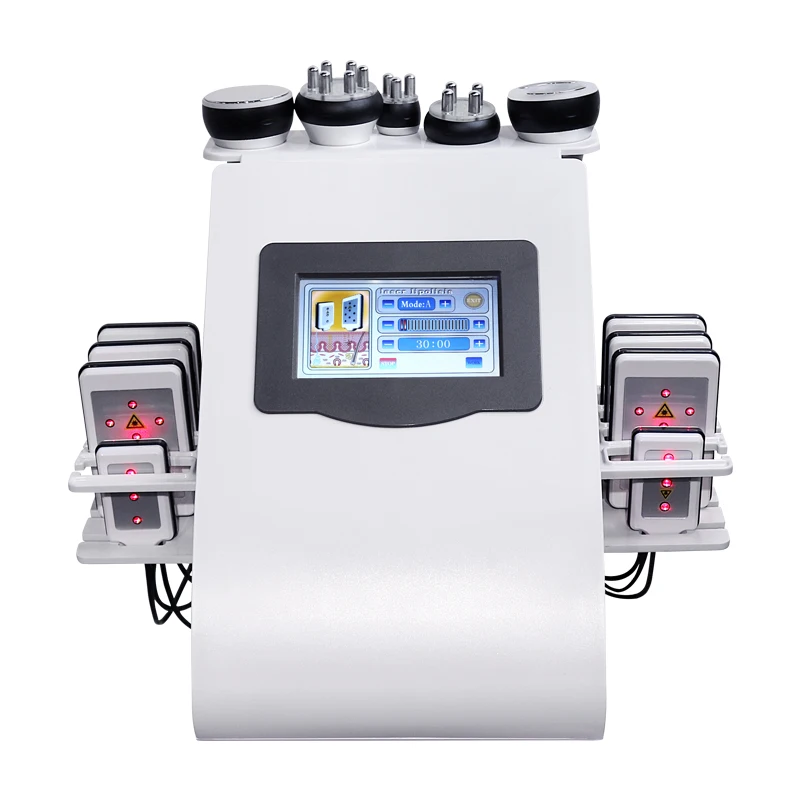 

2021 hot sales 80k cavitation slimming beauty machine 6 in 1 laser lipos, White