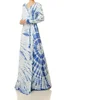 Tie Dye Dress Long Sleeve | Boho Maxi Dress Kimono Wrap Dress