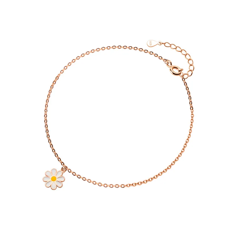 

A1173 Christian Gifts Costume Jewelry 925 Sterling Silver White Flowers With Silver Feet