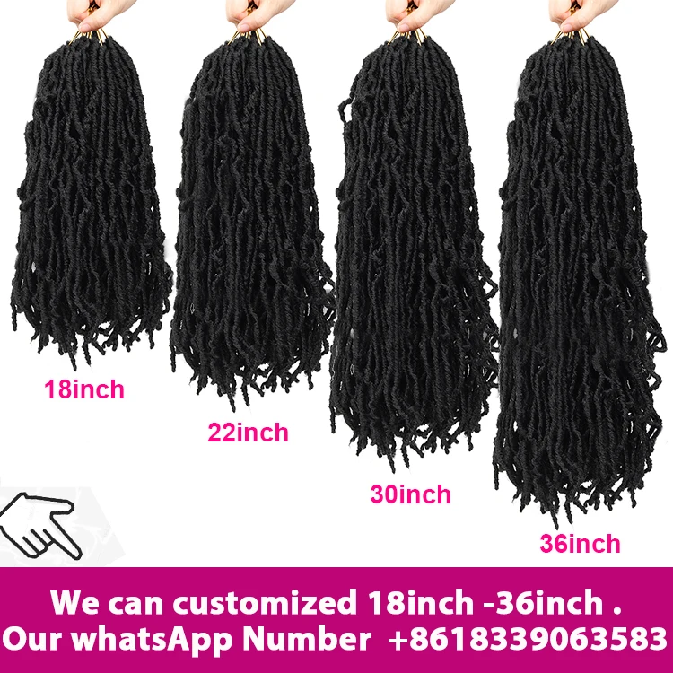 
cheap Nu Faux Locs 14 18 22 24 Synthetic Hair Crochet Braids African Roots Braid janet Collection Long Nu Goddess Locs 
