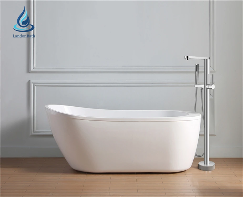 Antike Messingboden Stand Badewanne Wasserhahn Freistehende Clawfoot Handbrause