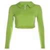 Wellco 2019 Explosion Women's New Lapel Knit Long Sleeve T-Shirt
