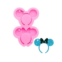 

S682 Ready to ship Shiny silicone mini mouse headband shaped keychain mold