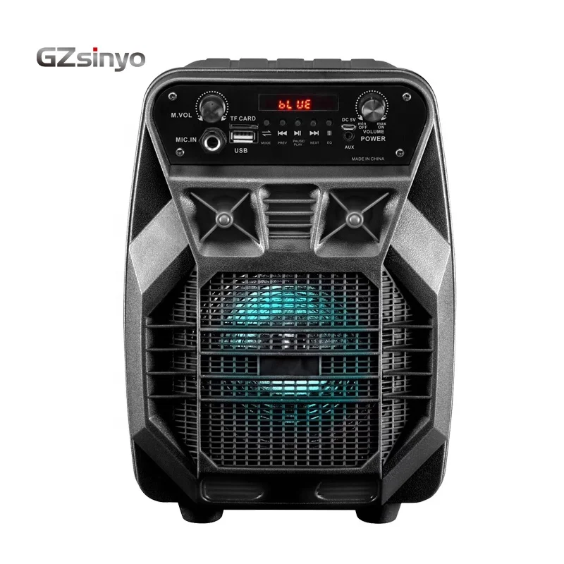 

GZsinyo mini karaoke dj speaker active pa wireless blue tooth speaker portable, Black