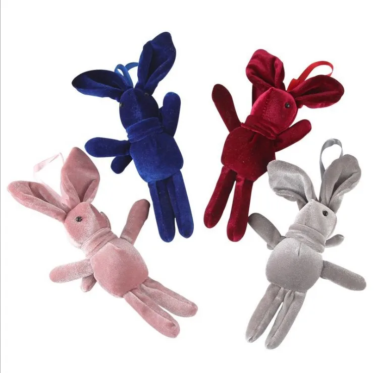 
2020 Plush toy of Korean Plush wish rabbit doll Velvet rabbit hanging annual meeting gift eternal bouquet bag accessories 