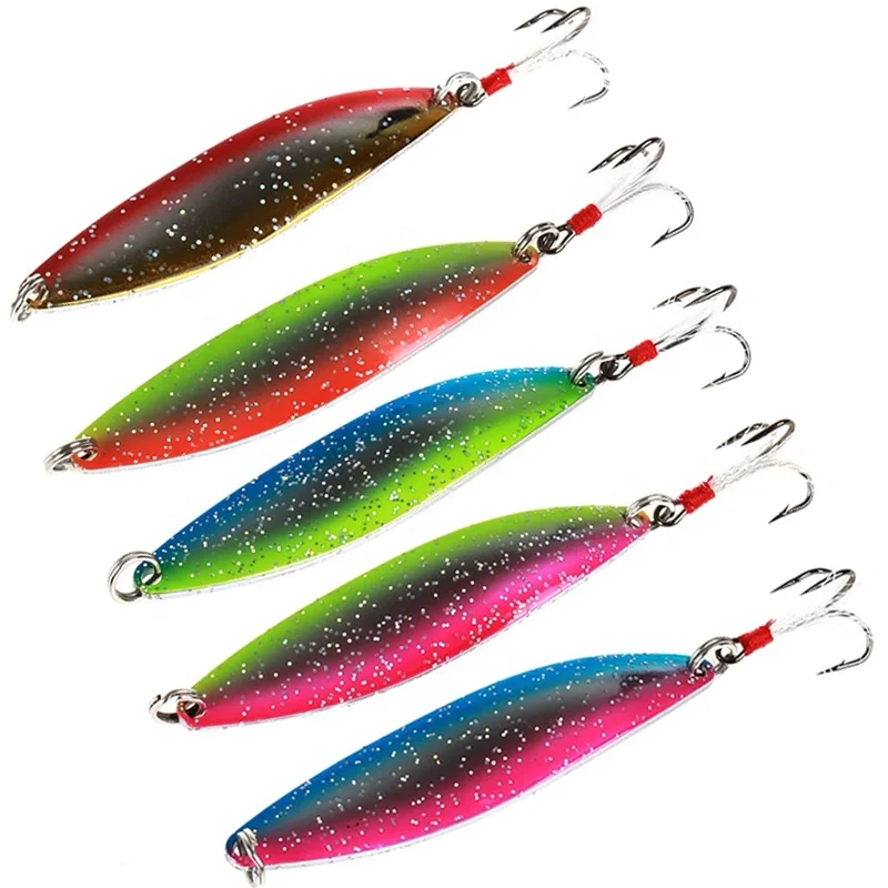 

Nickel willow leaf blades Metal Spoon Lures Spinners Lure fishing trout spoon, As picture