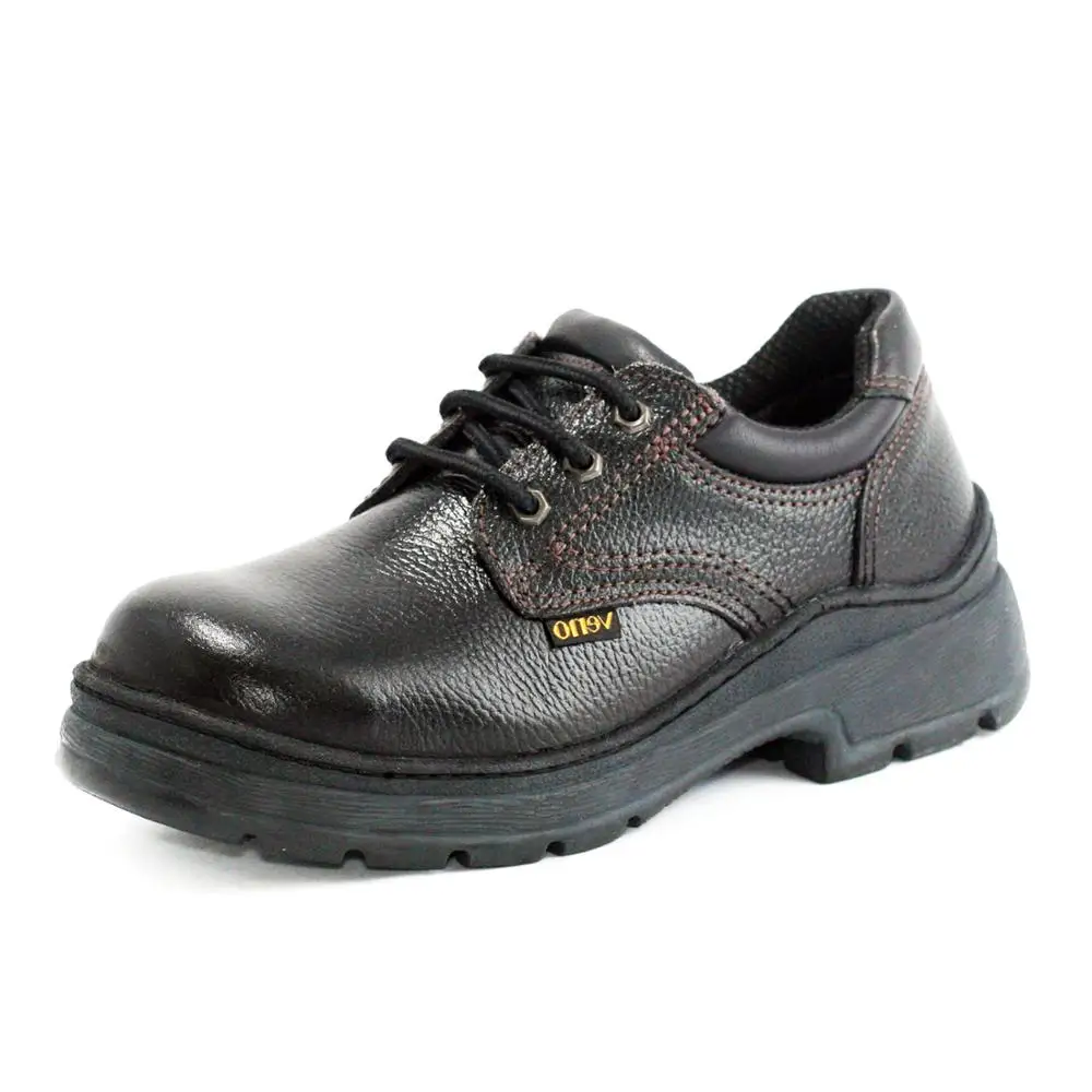 
Black Genuine Leather Men Laced Safety Shoe Model VP6 