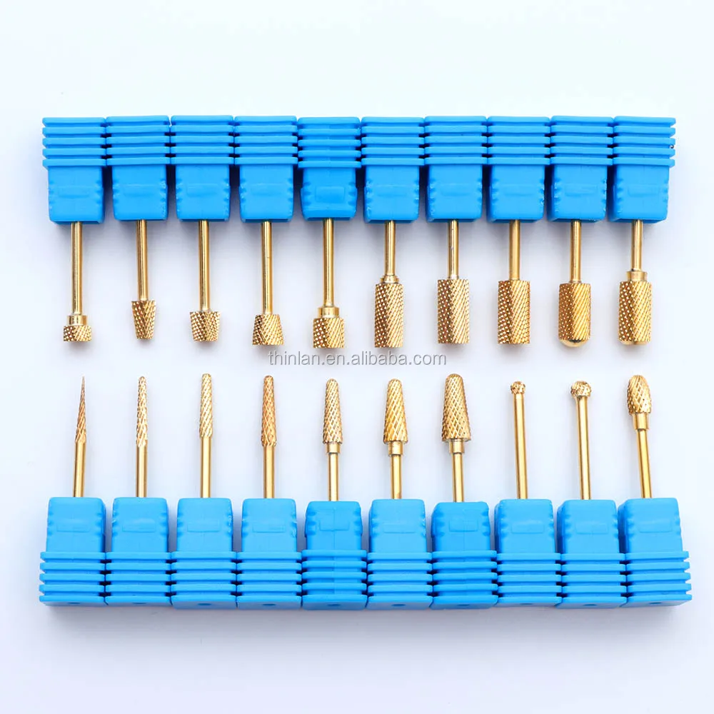 

Wholesale US market Electric pro recycling tungsten Ceramic diamond Nail Drill Bits, Black/rainbow/gold/blue/silver