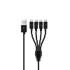 50cm 4 in 1 micro usb charger cable power 4 android devices simultaneously