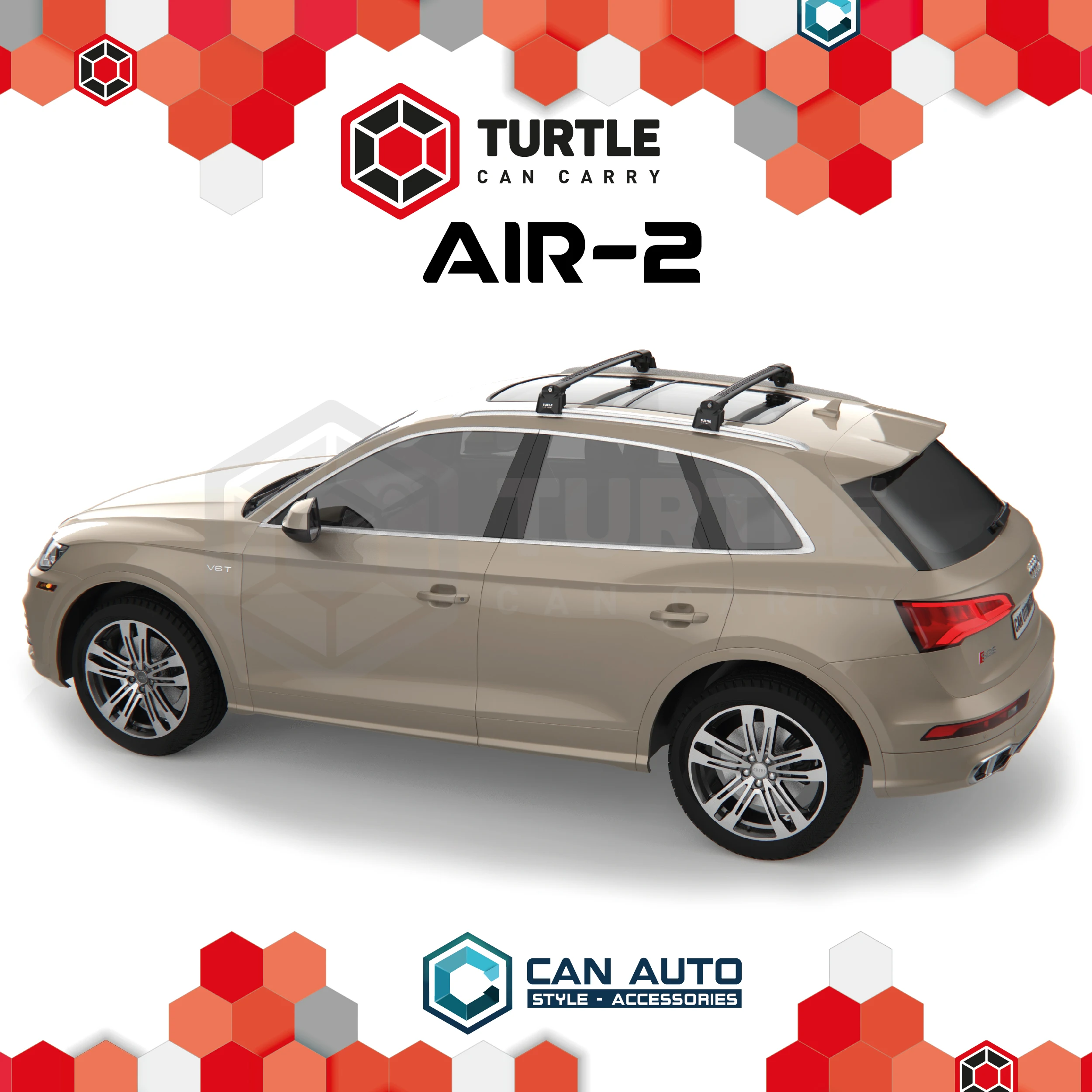 Air 2 For Audi Q5 (fy) Suv 2018+ Car Roof Rack Turtle Air 2 Car Roof