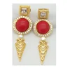 Beautiful Ruby Hanging Earrings For Woman