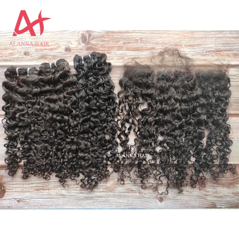 

Alanna Raw Cambodian Hair Vendor Wholesale Great Quality Raw Cambodian Curly Hair Bundles Closures Frontals 100% Human Hair