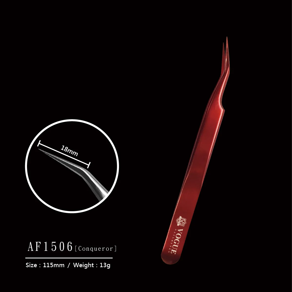 

AF1506 Cost-effective Professional red false eyelash extension tweezers, Customer's choice