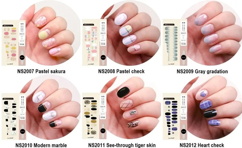 Neon Lighting Gel Nail Sticker 5 Types Wholesale Private Label Buy