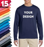 

Long Sleeve T Shirt with Custom Care Label and Hang Tag | Colorful | Plain | Male | Female | Adults | Kids | Family | Uniform