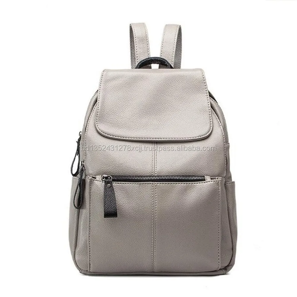 female leather backpack