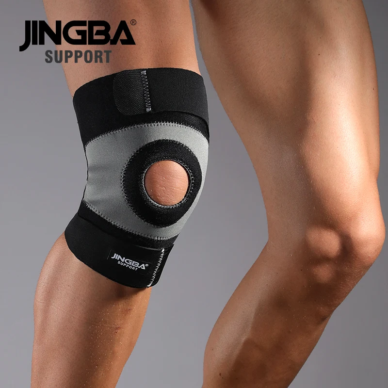 

JINGBA Low MOQ Adjustable Anti-Slip knee Support Brace Protector Volleyball Basketball Kneepads Outdoor Sports Knee Belts