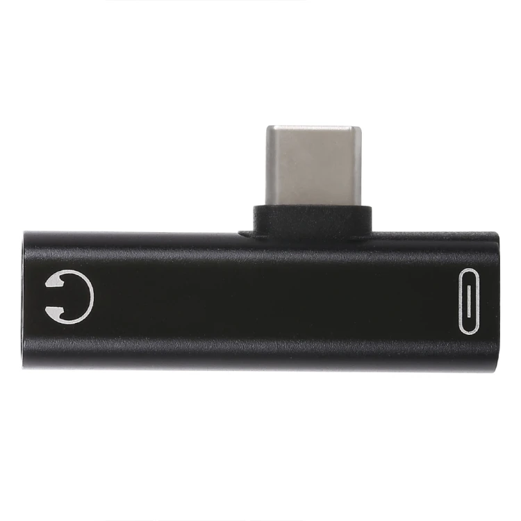 

Multifunction 2 in 1 USB-C / Type-C Male to USB-C / Type-C Female 3.5mm Charging Listening Adapter for music game recording