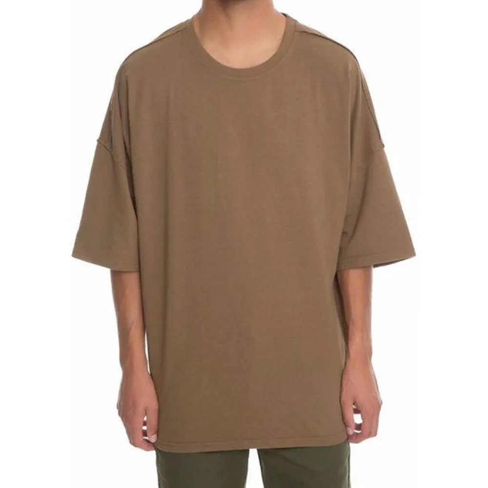 

New Design Cotton Shirts Loose Fit Drop Shoulder Blank T Shirt Oversized Tshirt