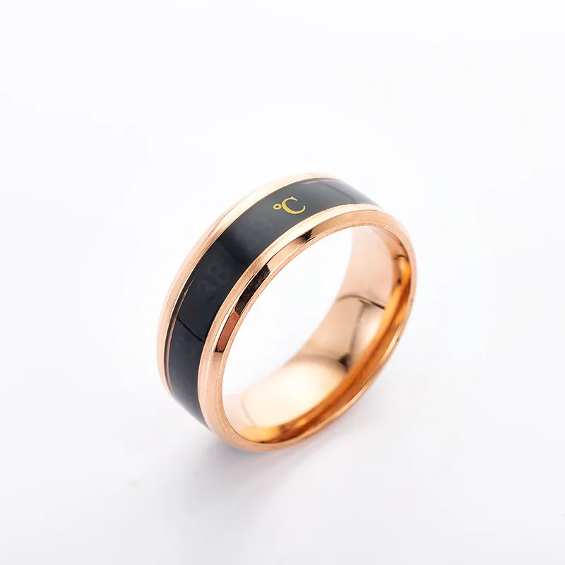 

2020 wholesale body temp ring for men women, Black,silver,blue,rose gold,gold,blue