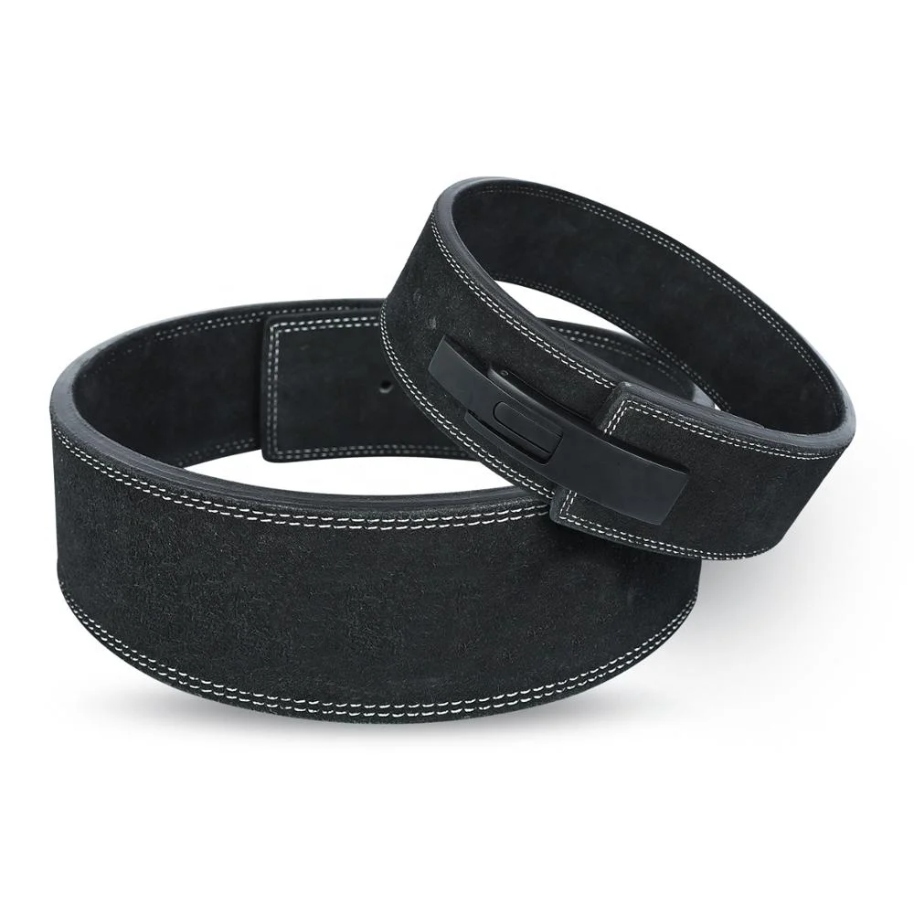 Heavy powerlifting gym workout bodybuilding leather lever belt