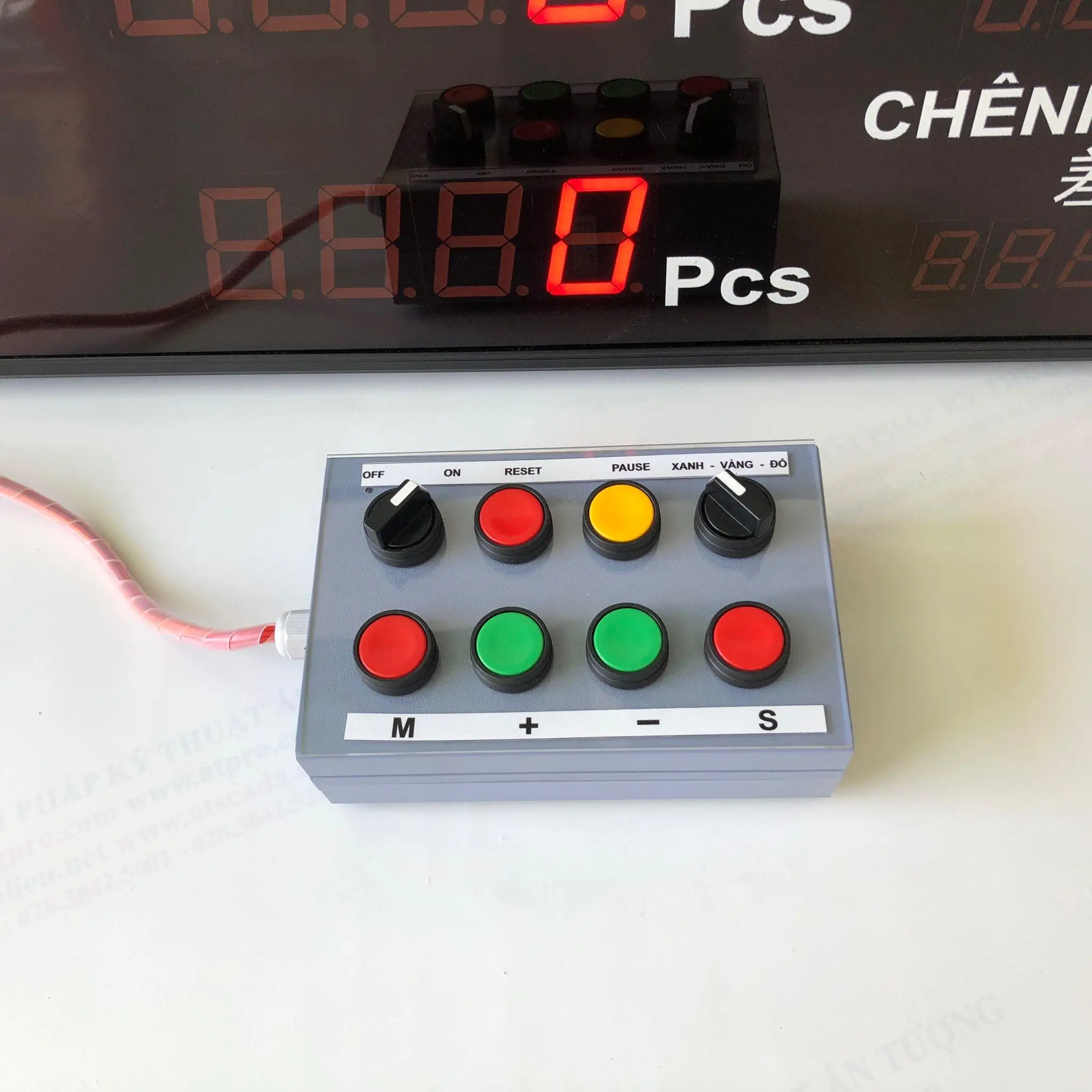 RED LED TABLE OF TRACK PERFORMANCE ACCORDING TO DAILY TARGET