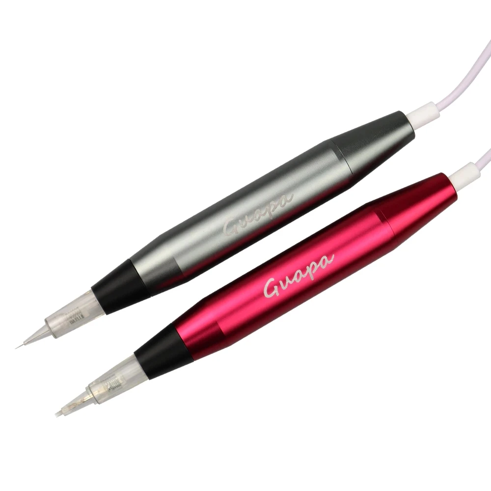 

Popular Permanent makeup tattoo machine pmu gun for Eyebrow Lip eyeliner, Red wine/gray