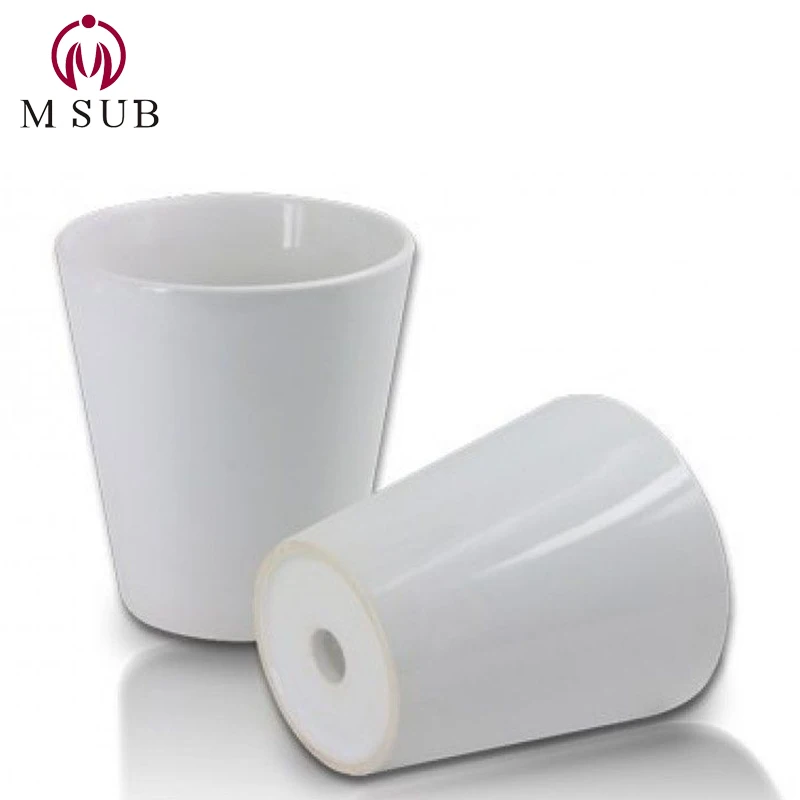 

blank promotion 12oz custom design flower pot ceramic with hole, White