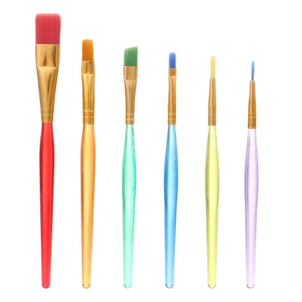 

6pcs DIY Baking Tool Brushes Cake Icing Decorating Painting Brush Sets Fondant Craft Bakeware Cake Tools, As the picture