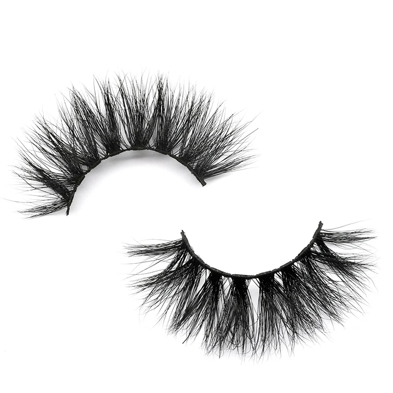 

25mm mink eyelash with private custom packaging 3d mink eyelashes cruelty free 25mm mink eyelash bulk, Black