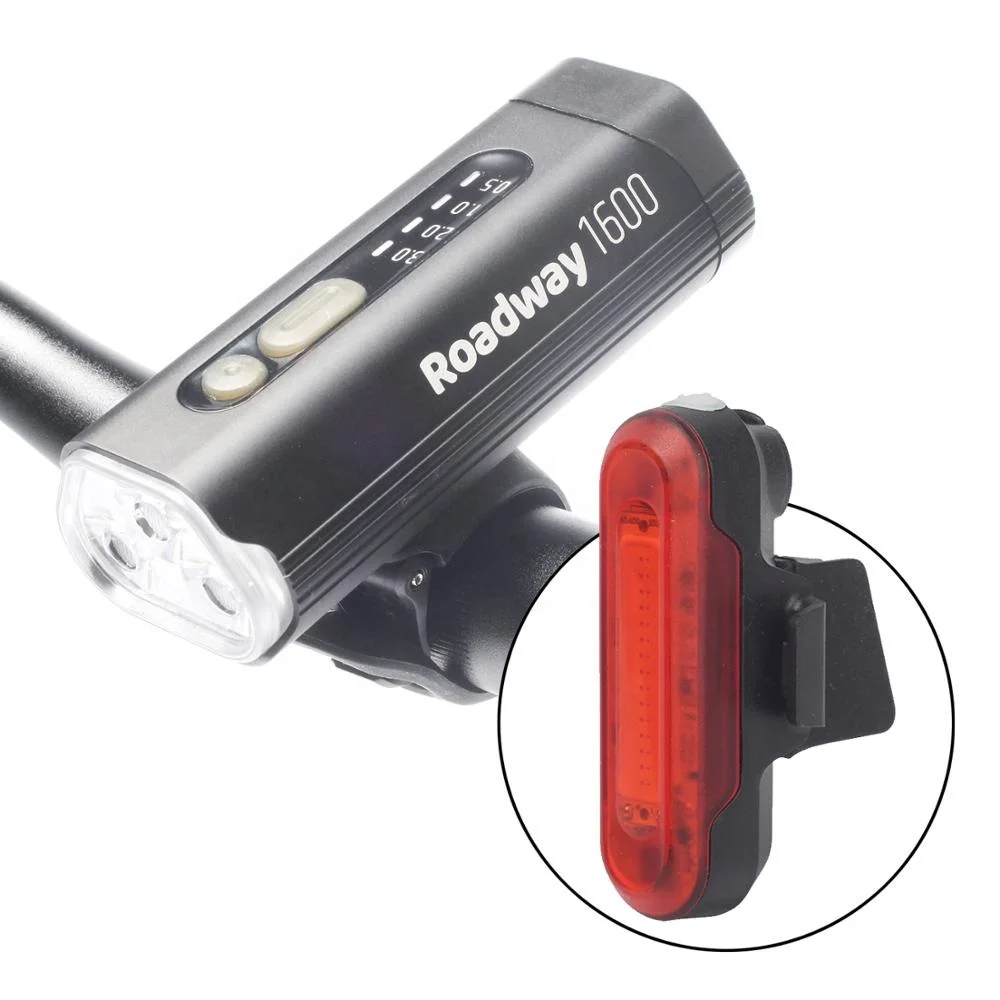 New Arrival 2020 usb rechargeable bicycle light front 1600 lumen and Bike tail light