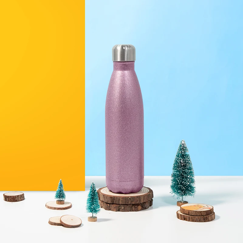 

Free Sample 2019 New Water Bottle With Engraving Logo Stainless Steel Water Bottle Glitters Water Bottle, Red,rose red,orange,white,purple,yellow,pink,blue,green