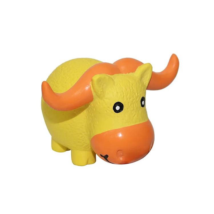 

Hot sale natural latex pet squeaky chew toy buffalo eco friendly dog toy pet