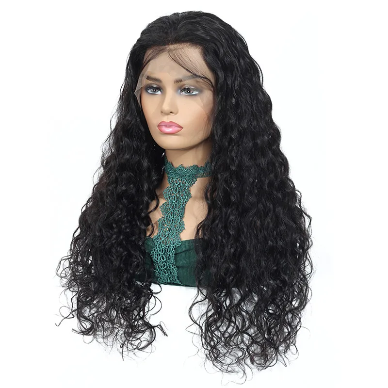 

Wholesale Price Regular Transparent Lace Human Hair Wigs Lace Front Wig 180 Density Deep Wave Glueless Virgin Full Lace Wigs