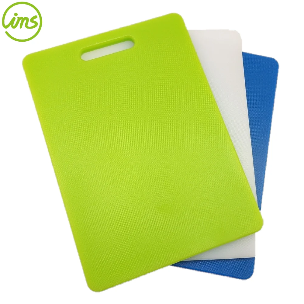 

Non Slip PE Plastic Cutting Board With Handle, White/ blue/ green