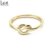 

Hot Sale Dainty 14K Gold Plated 925 Sterling Silver Ring Simple Design Fashion Knot Ring