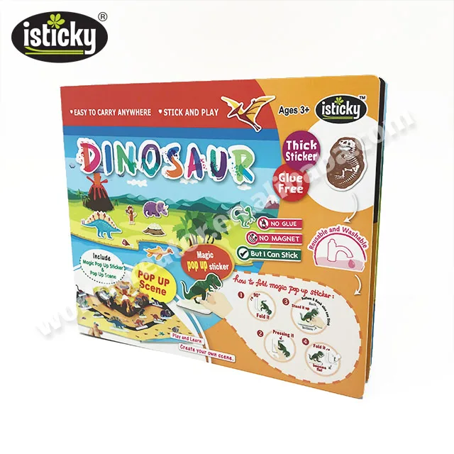 
Dinosaur Pop Up Custom Sticker Book with Magic Sticker 