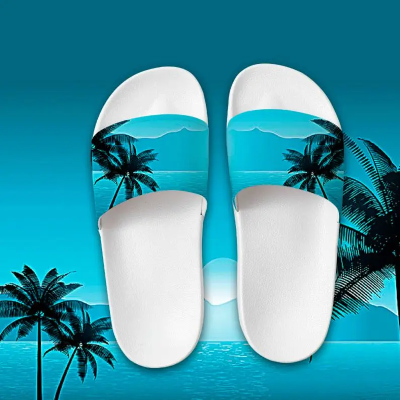 

custom logo slippers New mould fashion Women unisex designer printed mens slippers custom logo plain black slipper sandal
