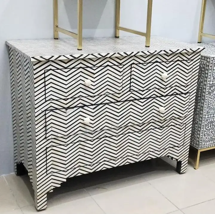 Modern Bone Inlay Modern Bone Inlay Cabinet - Living Room Furniture