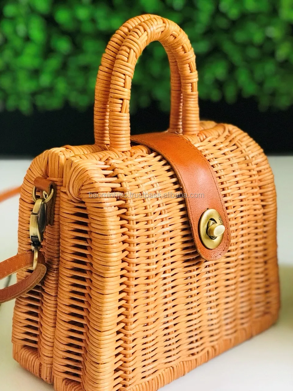 High Quality Rattan Bag With Handle And Shoulder Strap Buy High