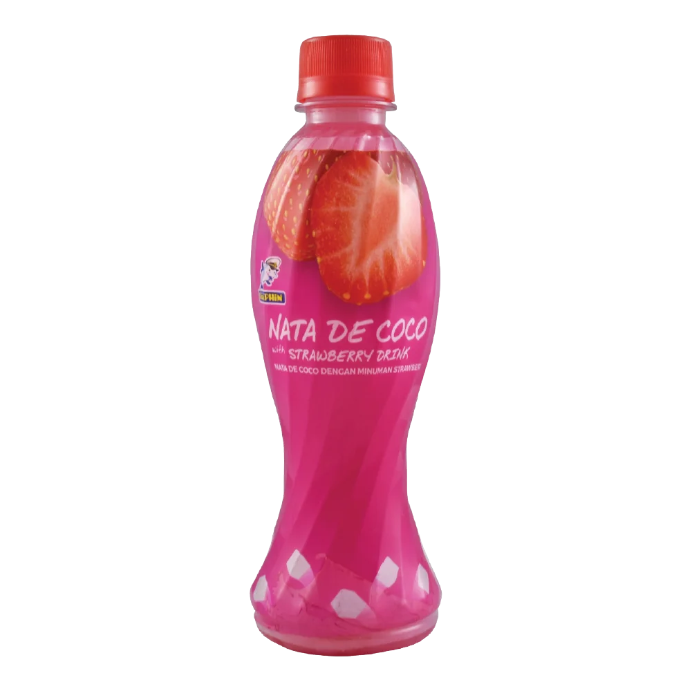 
Strawberry with Nata De Coco Fruit Drink 350ml [Captain Dolphin] 