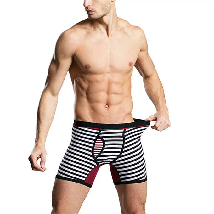 

Eco-Friendly Handsome Mens 100% Organic Cotton Cotton Spandex Stripe Underwear