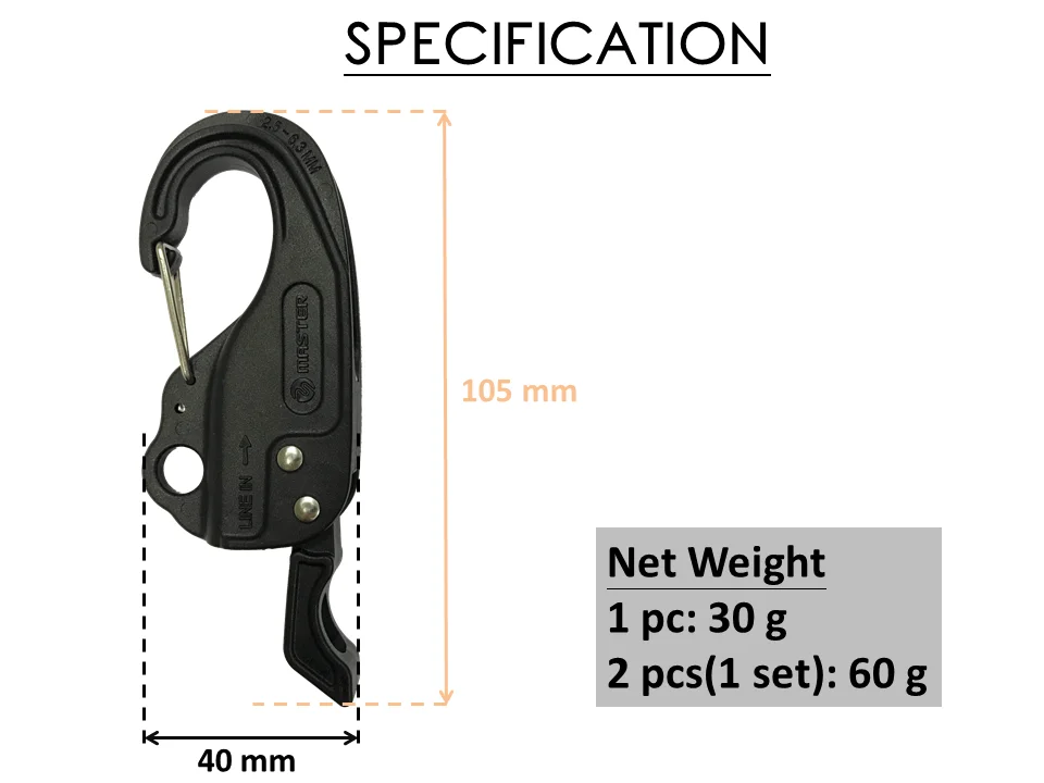 Heavy Duty Cord Rope Tightener Adjustable Hookrope Tightener Small