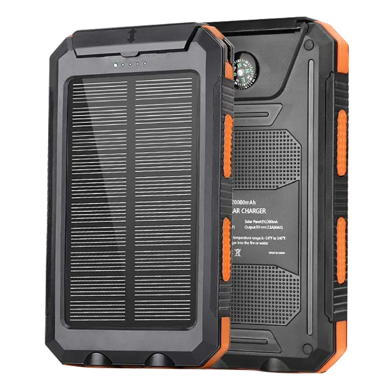 

Hot Sales 20000 Mah Solar Power Bank Solar Batteries Charger Power Bank For Cell Phone Solar Energy Power Phone Charger