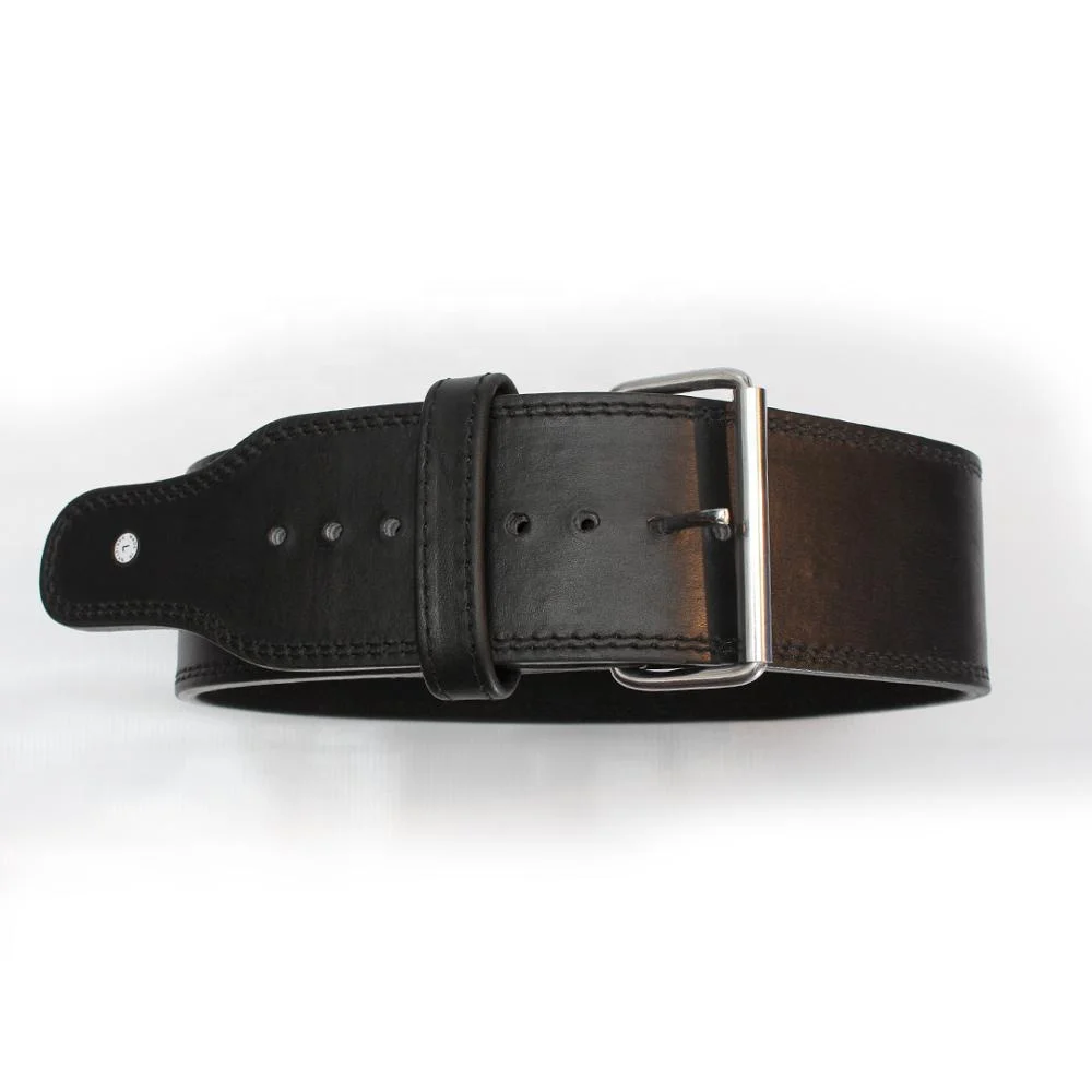 
GENUINE BLACK LEATHER WEIGHTLIFTING BELT OR POWERLIFTING BELT IN SINGLE PRONG STYLE AVAILABLE WITH CUSTOM LOGO FOR GIRLS 