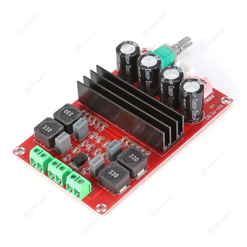 

Taidacent TDA3116D2 High-power Digital Power Amplifier TPA3116 2*100W Amplifier Board 12-24V XH-M190 2 Channel Audio Amplifier