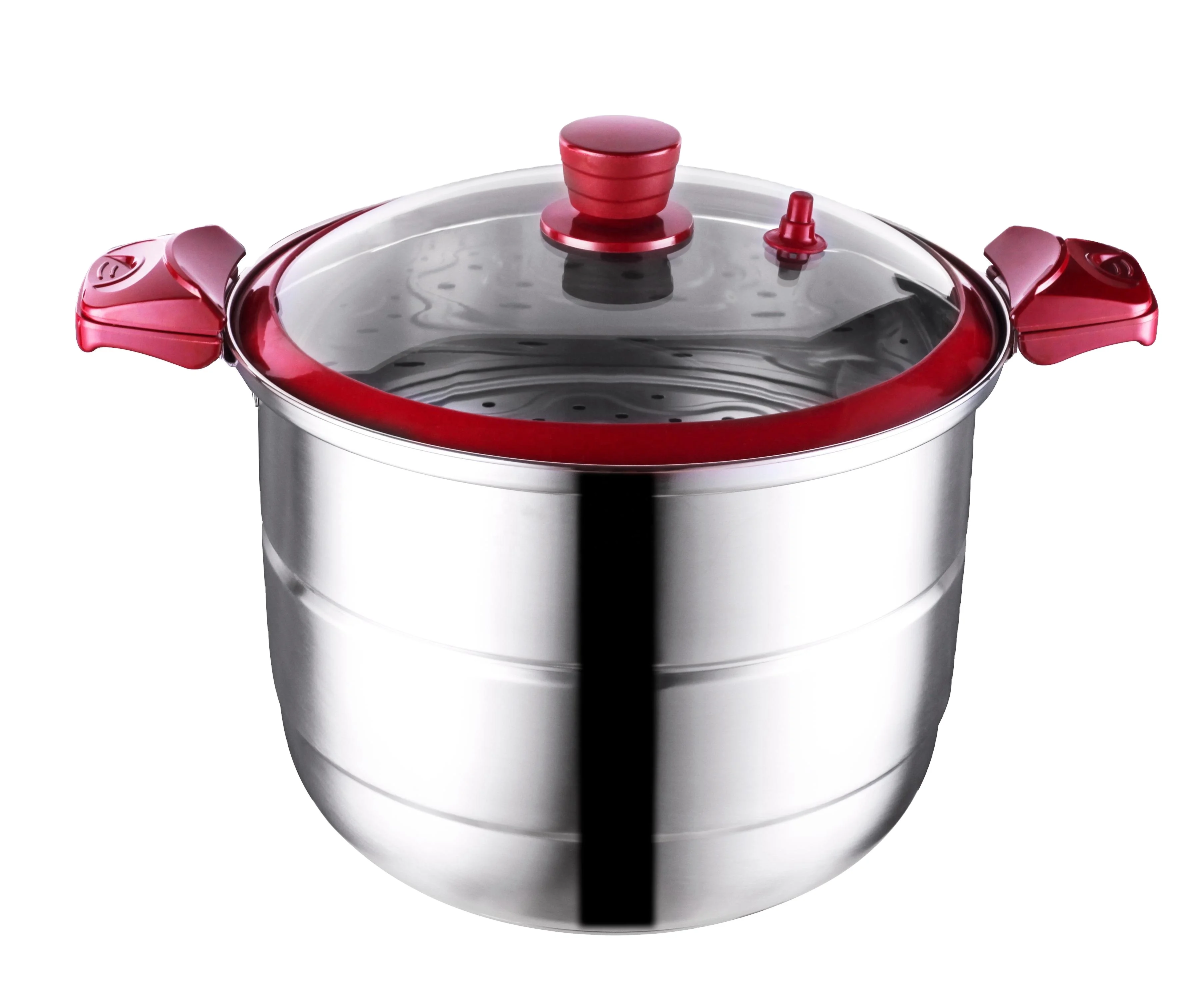 

Wholesale gas induction pressure cooker soup pot 201 Stainless Steel Multifunctional Healthy Kitchen Low Pressure Cooking Pot